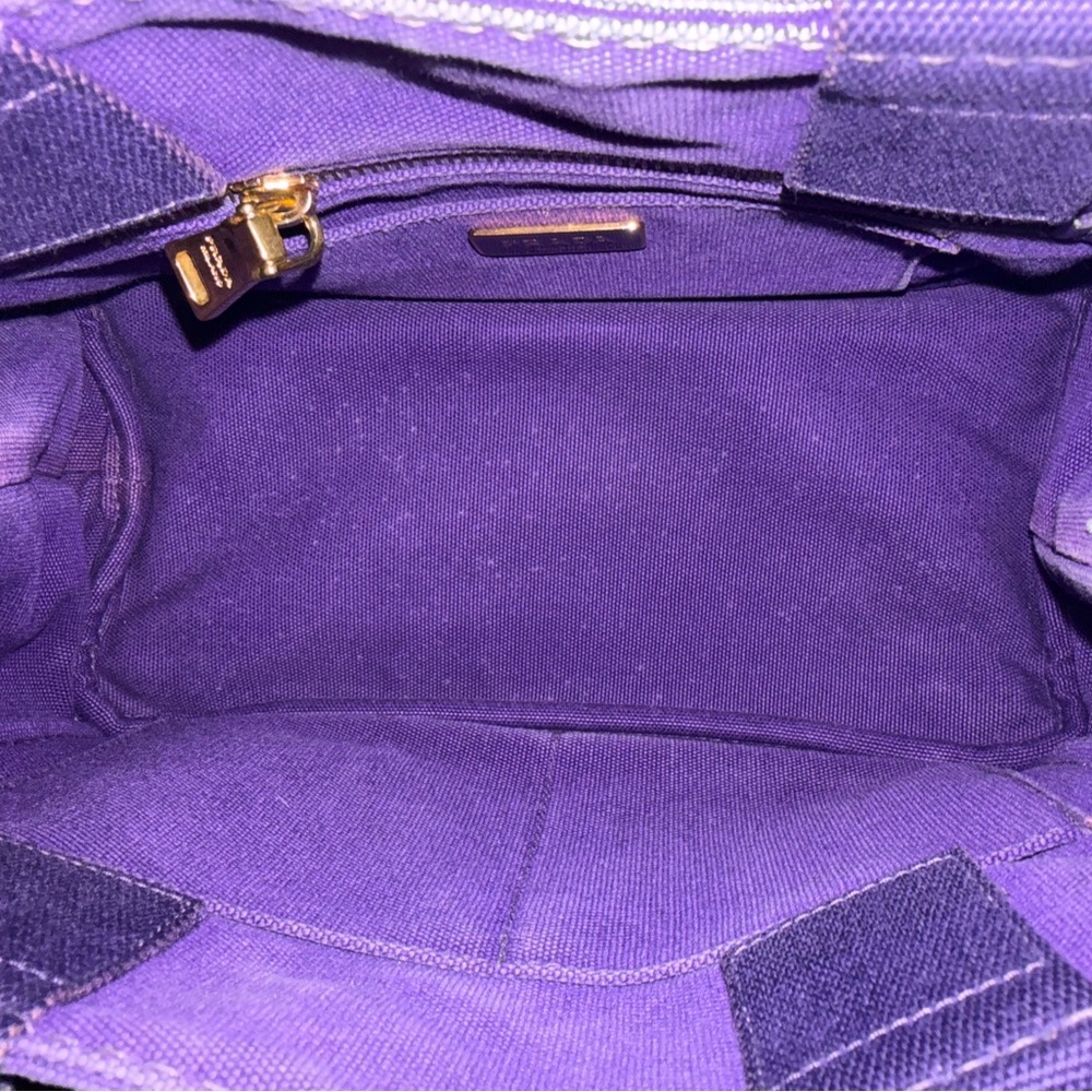 Prada Purple Canvas Tote Bag - Picture 6 of 14